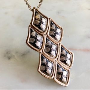 Kardashian Kollection Gold/Black Pendant Necklace